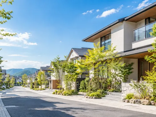 緑豊かな住宅地の街並み